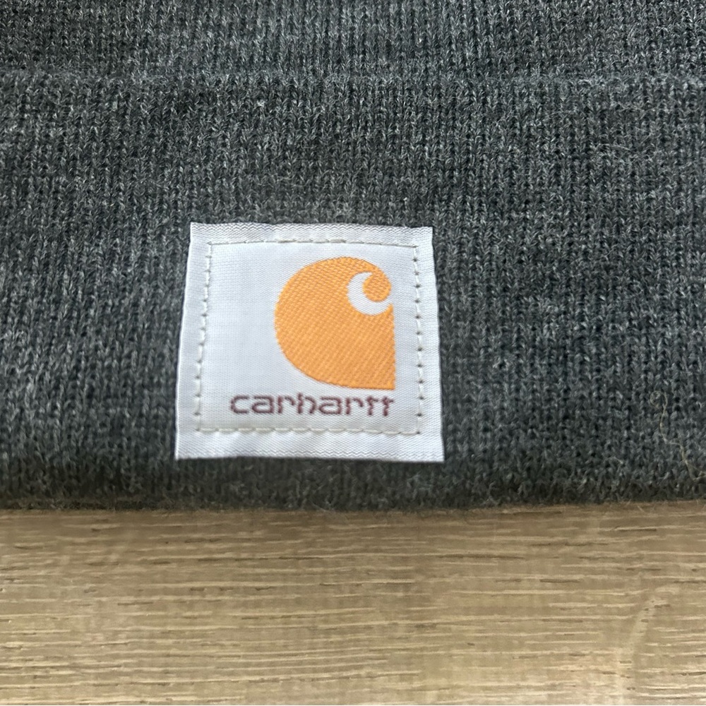 Carhartt Knit Cuffed Gray Beanie - Picture 2 of 6